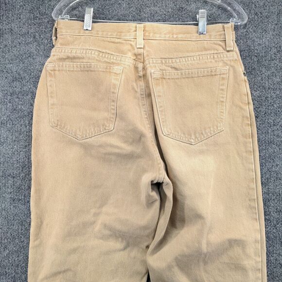 Lands End Direct Merchants Womens Jeans Tan Size 10 5 Pocket Belt Loops - Picture 8 of 12